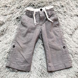 Janie and Jack Gray Linen Boys Pants 12-18mo